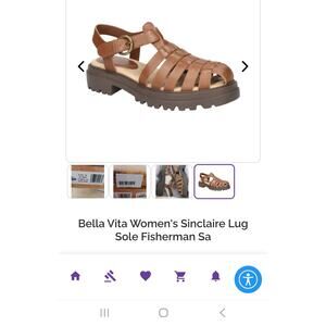 Bella Vita Women's Sinclaire Lug Sole Fisherman Sandals